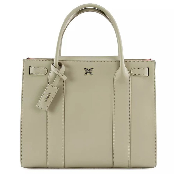 Ungaro Elegant Beige Accordion Side Shoulder Bag NWT - Picture 1 of 2